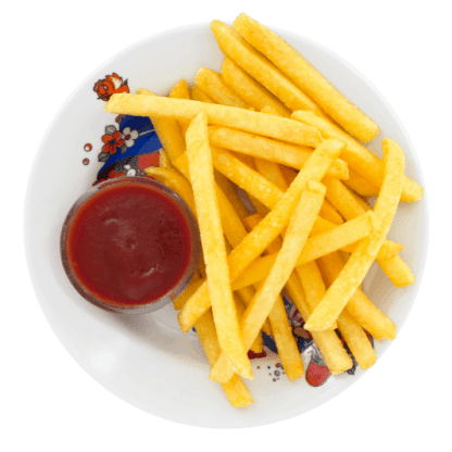 Картофель фри с кетчупом